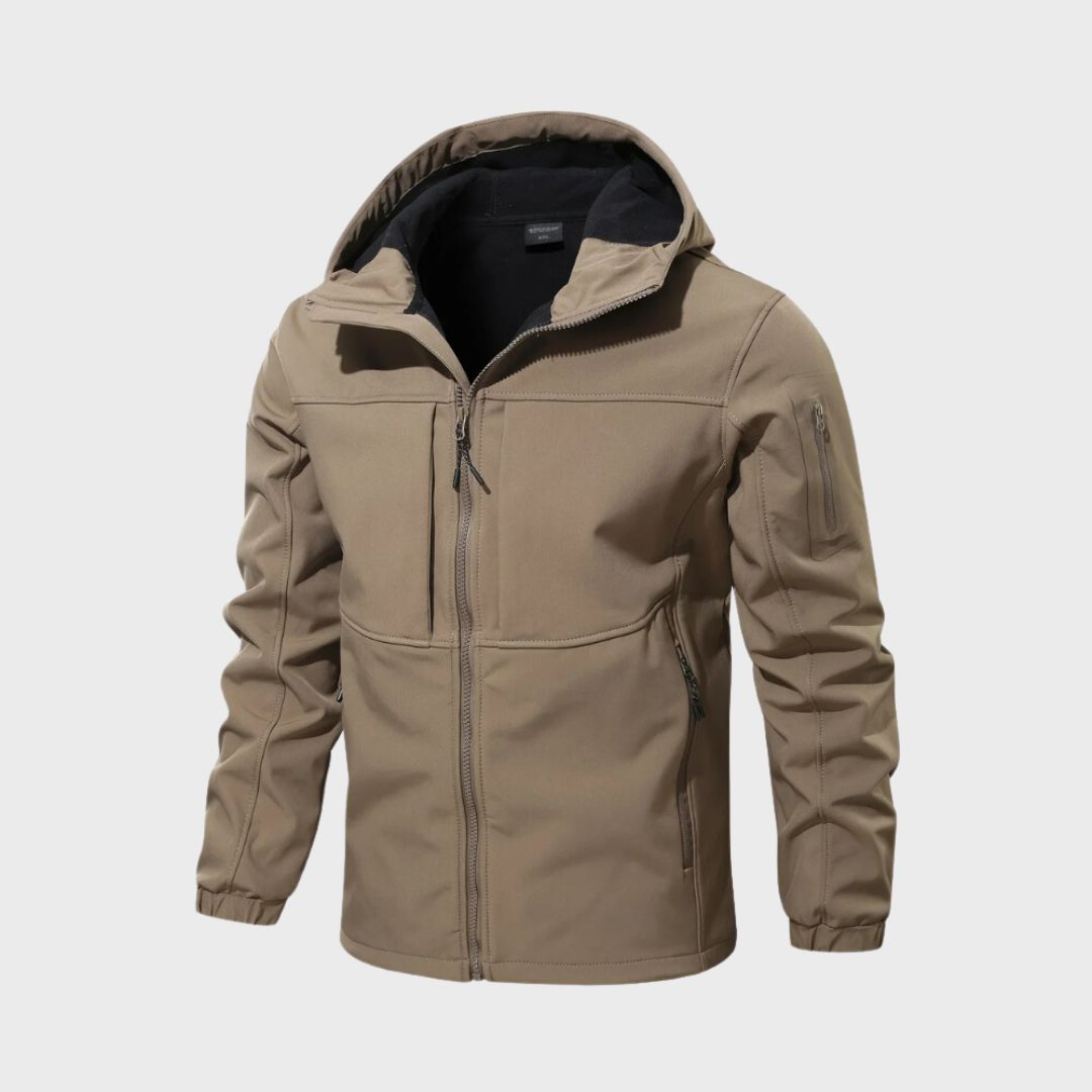 Men's Full-Zip Hooded Utility Jacket