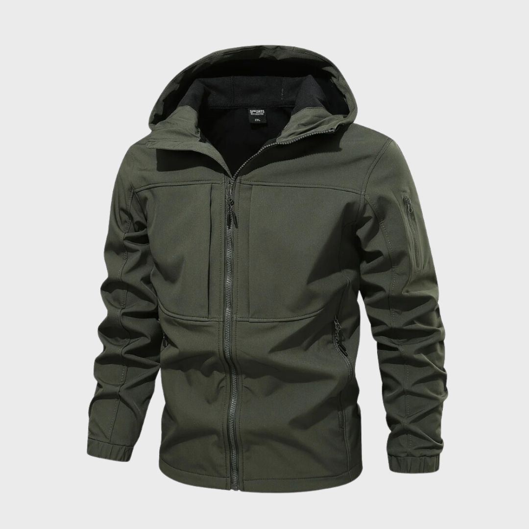 Men's Full-Zip Hooded Utility Jacket