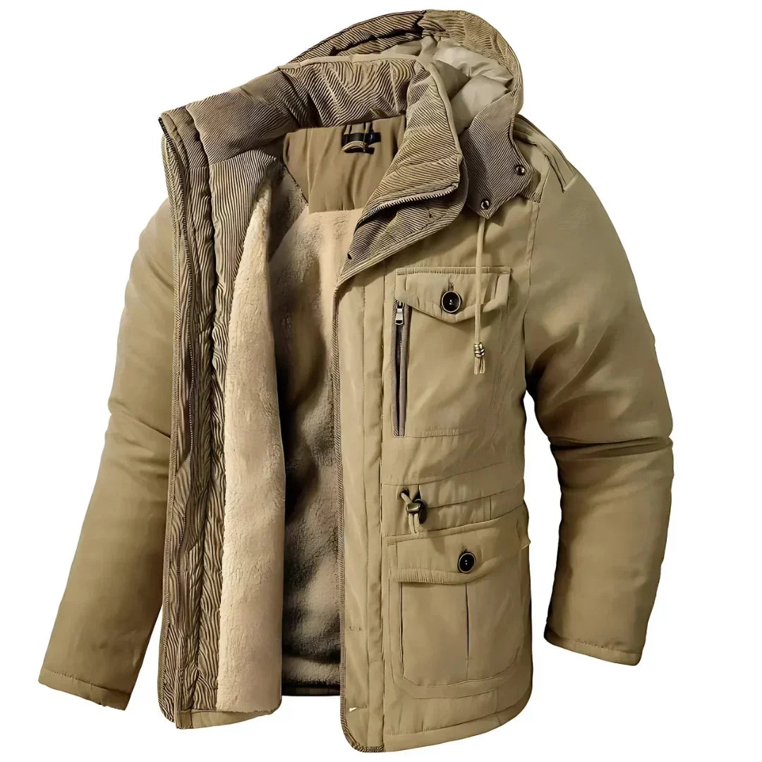 Men's Full-Zip Hooded Winter Parka