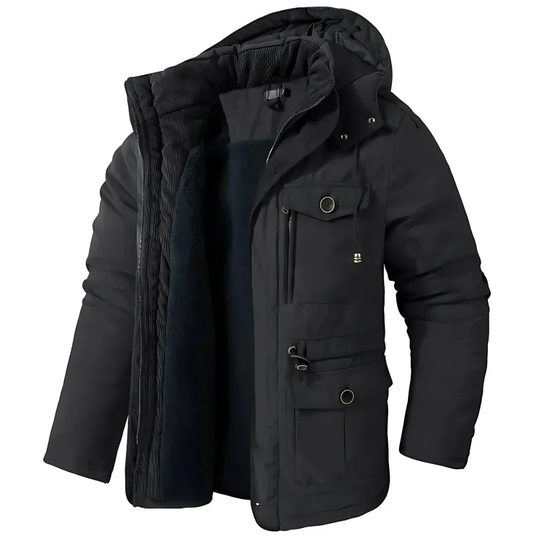 Men's Full-Zip Hooded Winter Parka