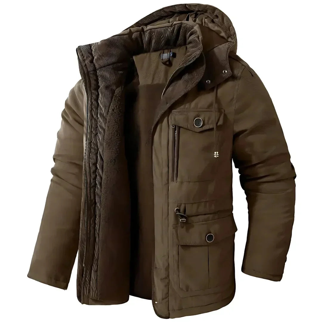 Men's Full-Zip Hooded Winter Parka