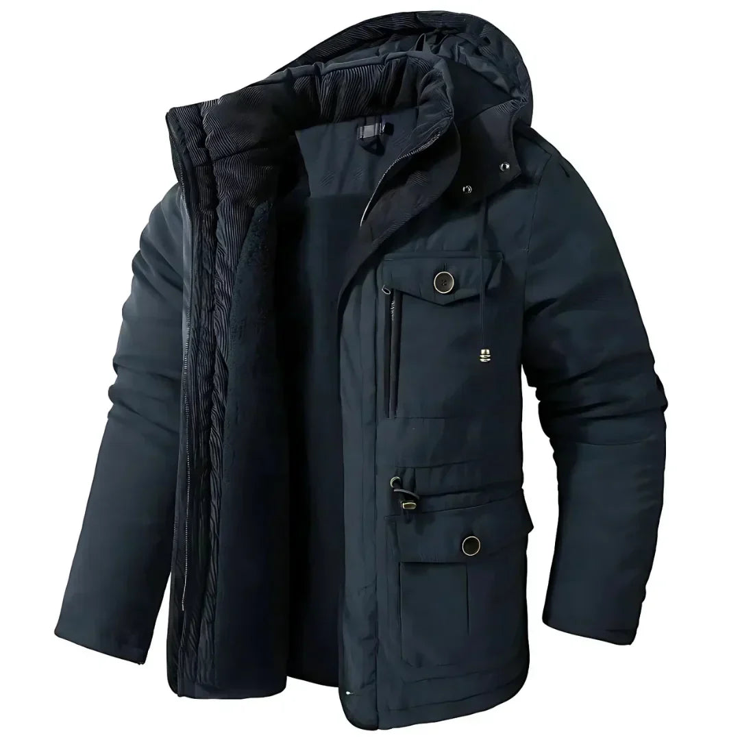 Men's Full-Zip Hooded Winter Parka