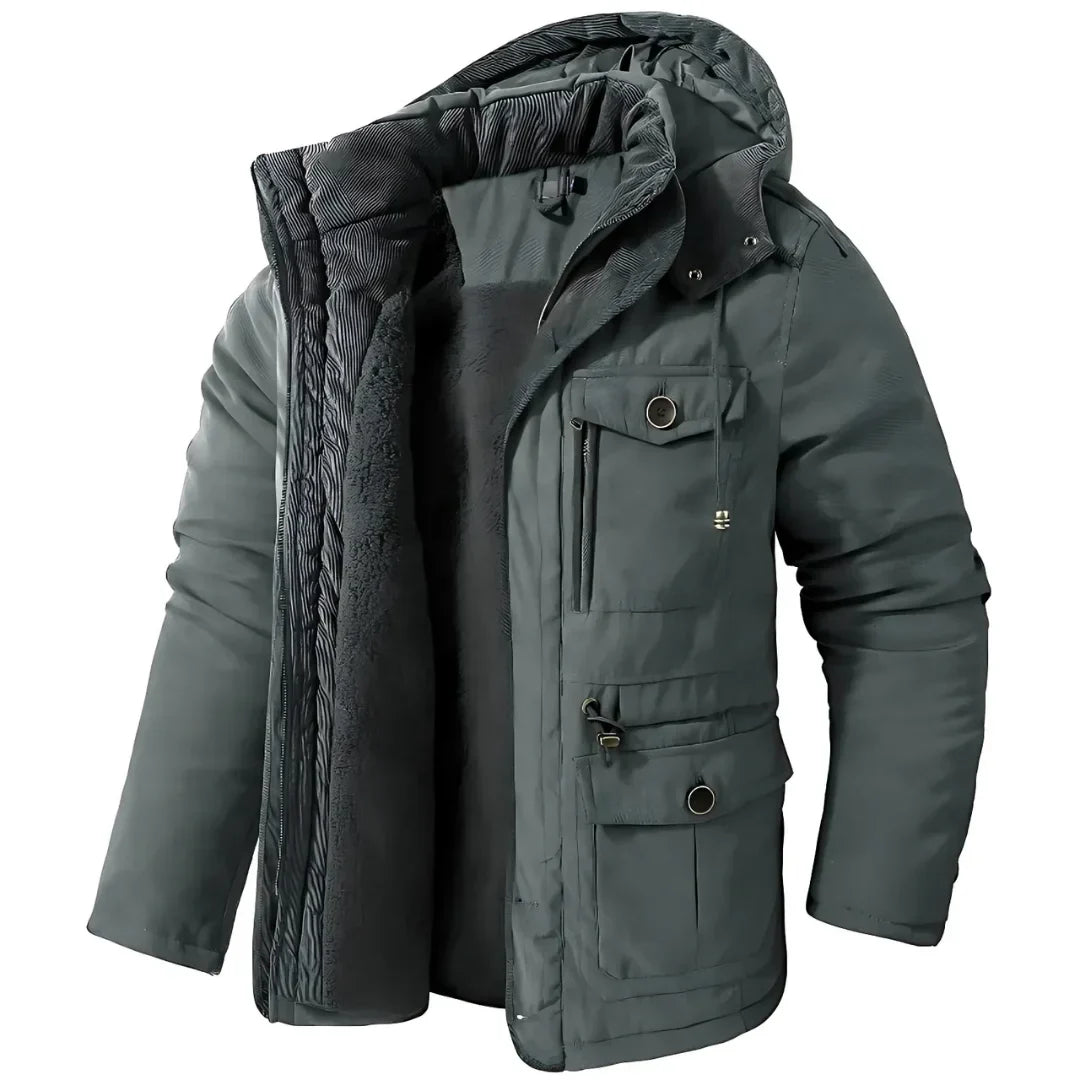 Men's Full-Zip Hooded Winter Parka