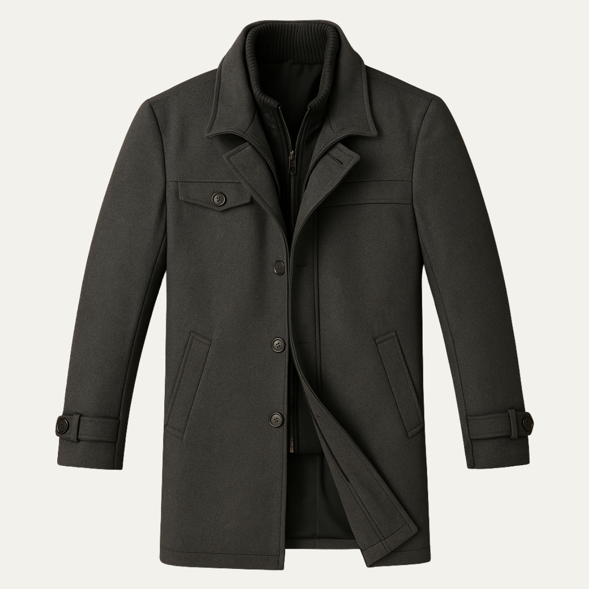 Men's Full-Zip Longline Coat