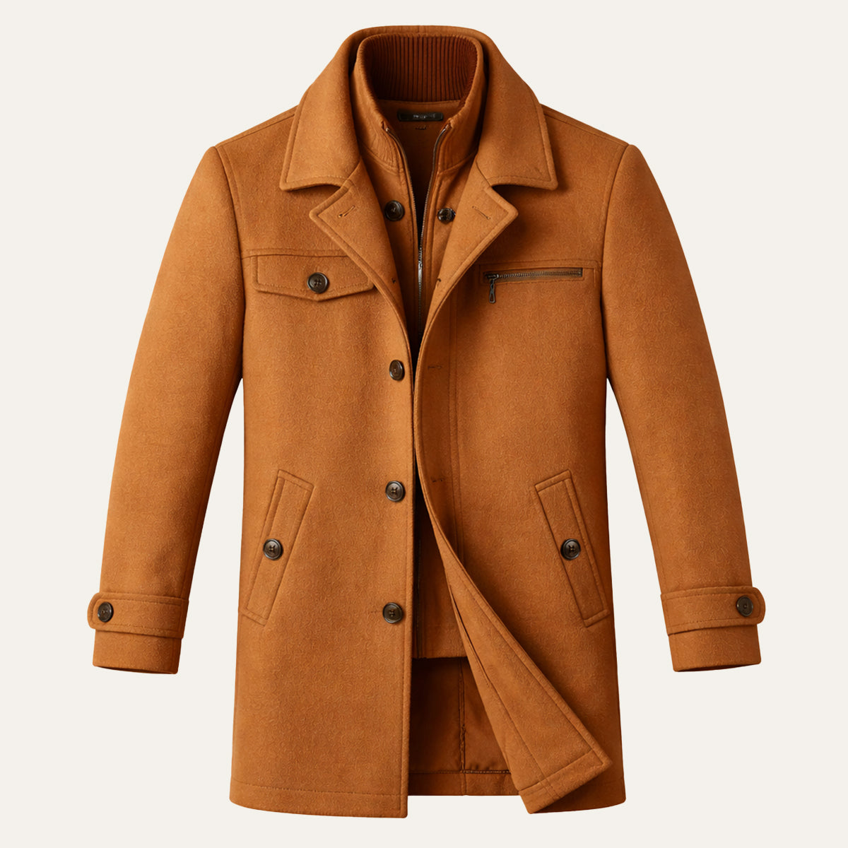 Men's Full-Zip Longline Coat