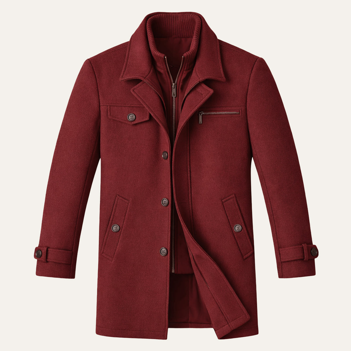 Men's Full-Zip Longline Coat