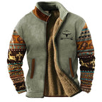 Men's Full-Zip Mandarin Collar Jacket