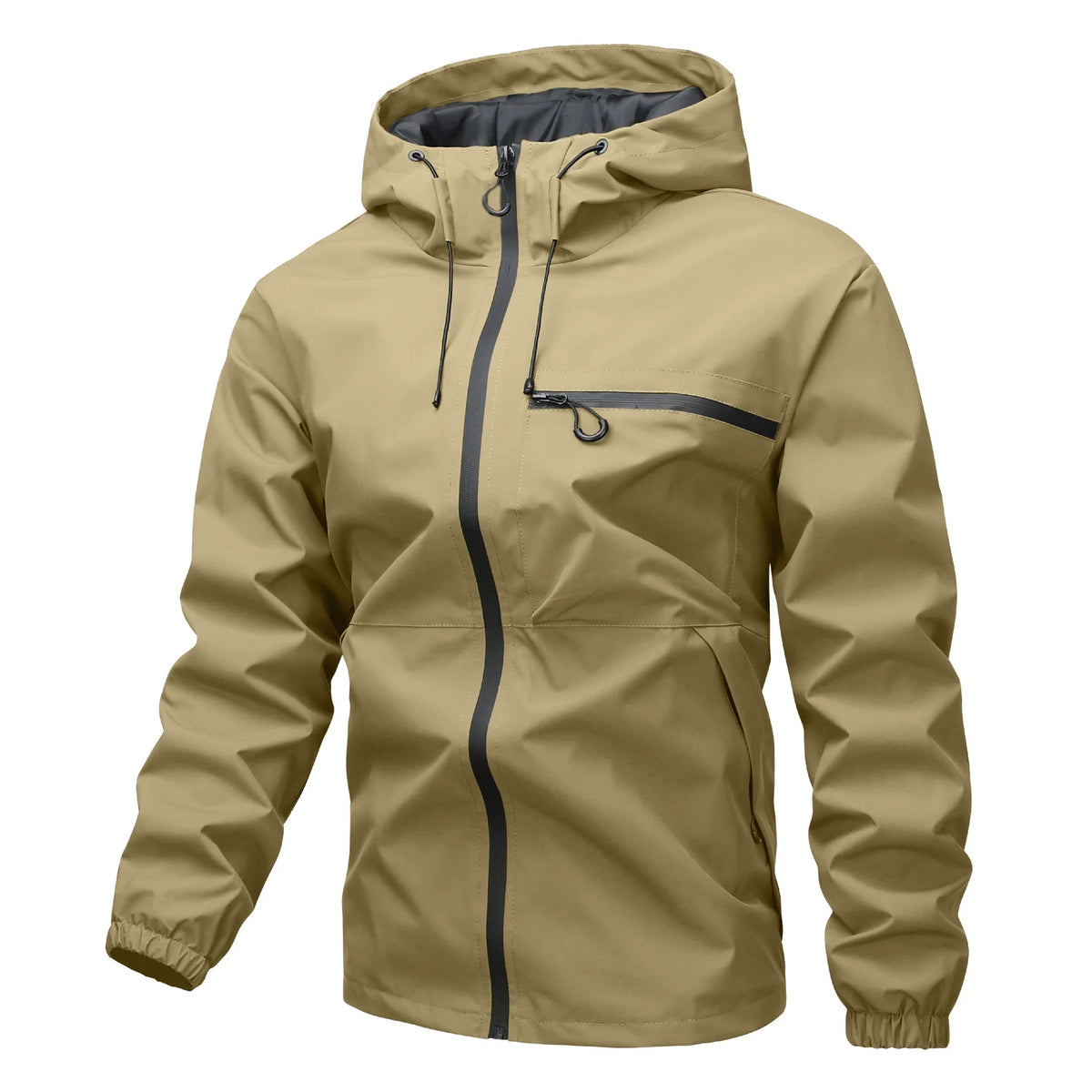 Men's Full-Zip Outdoor Windbreaker Jacket