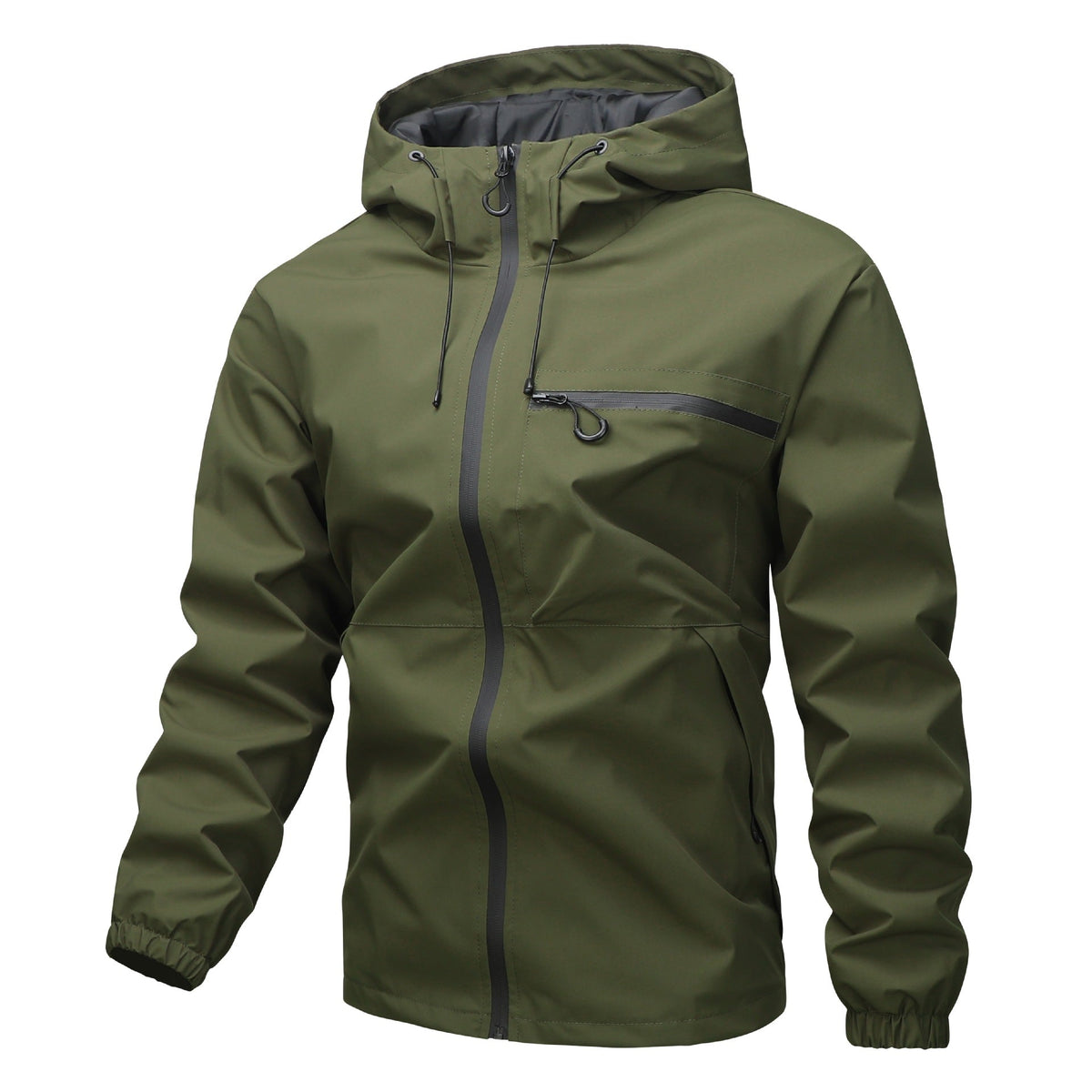 Men's Full-Zip Outdoor Windbreaker Jacket