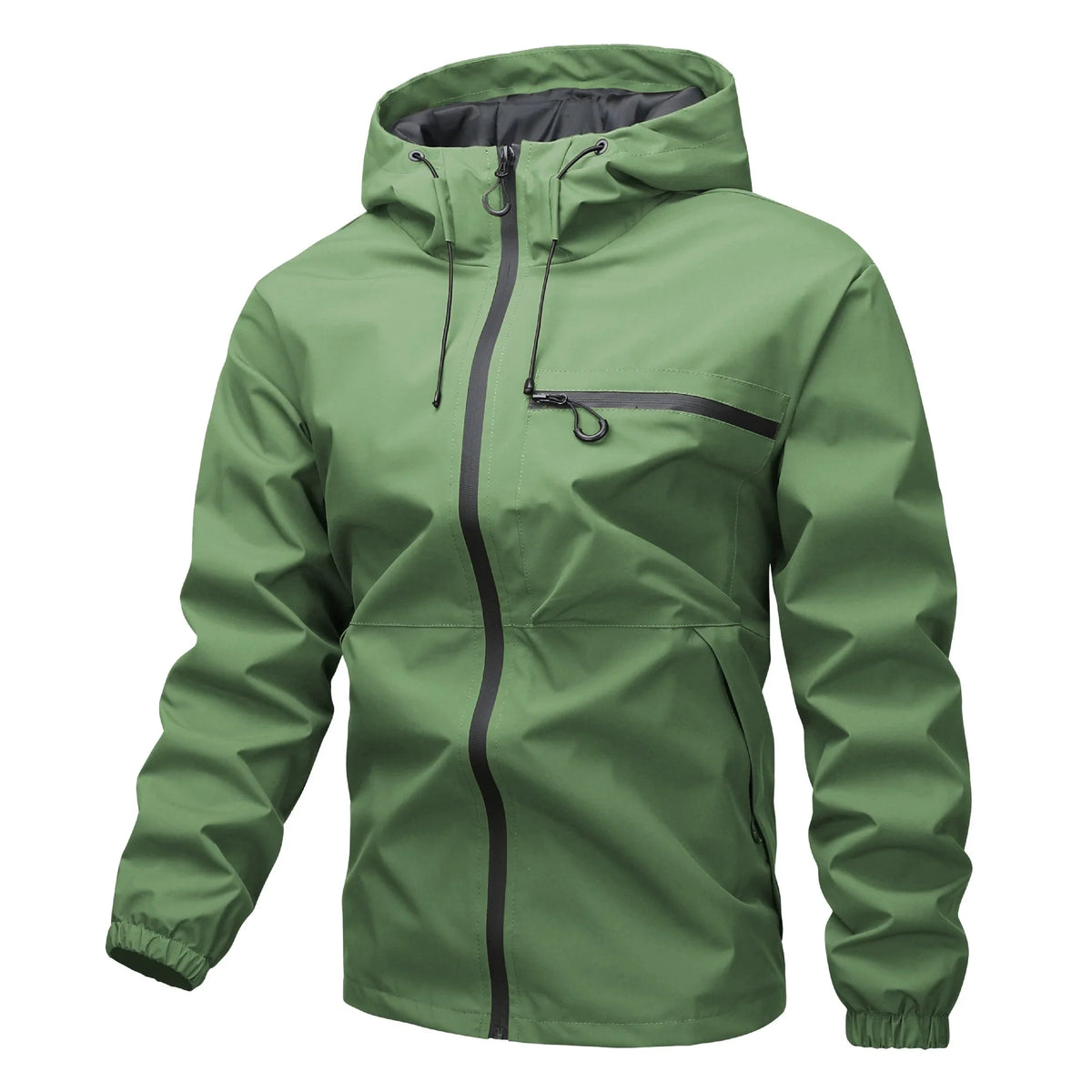 Men's Full-Zip Outdoor Windbreaker Jacket