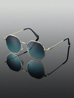 Men's Geometric Frame Sunglasses