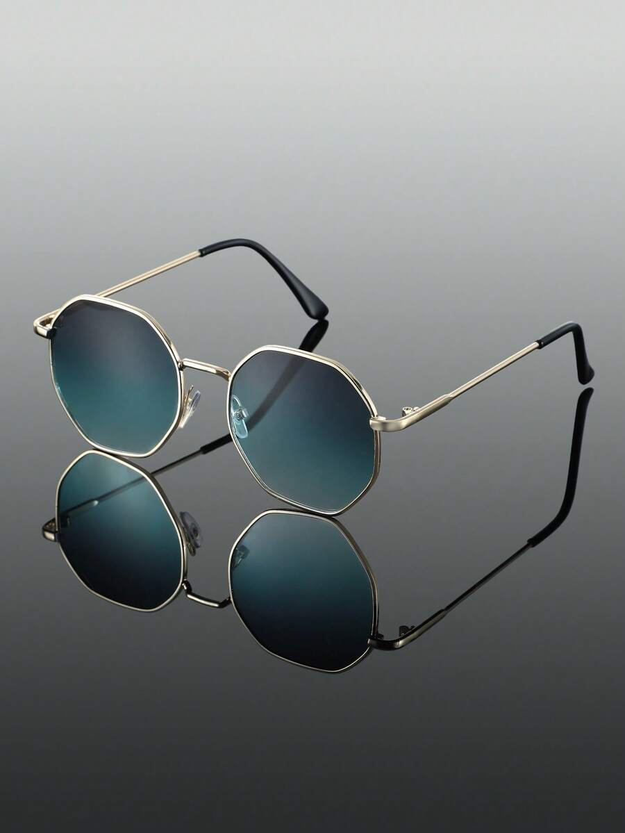 Men's Geometric Frame Sunglasses