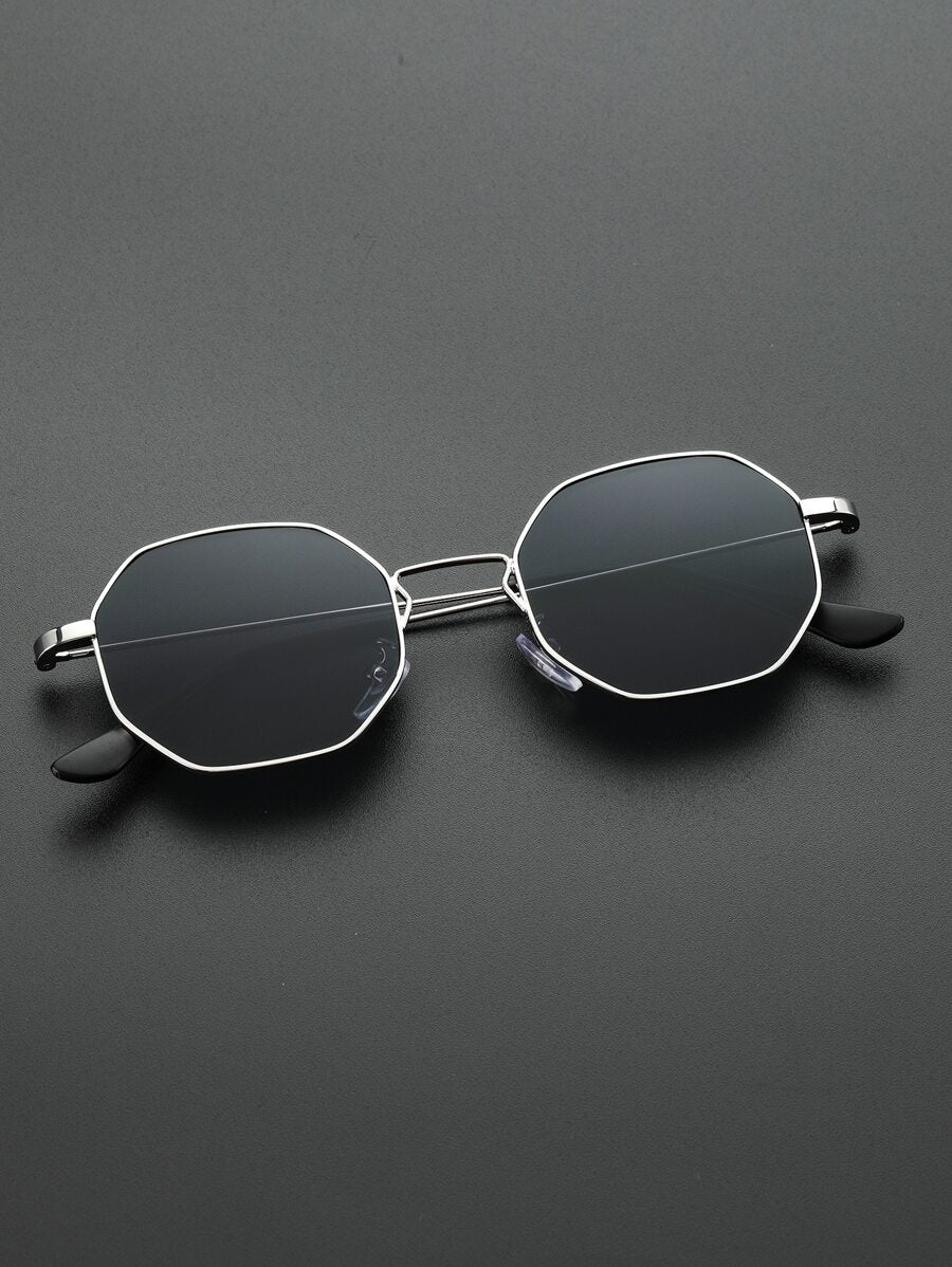 Men's Geometric Frame Sunglasses