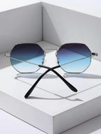 Men's Geometric Frame Sunglasses