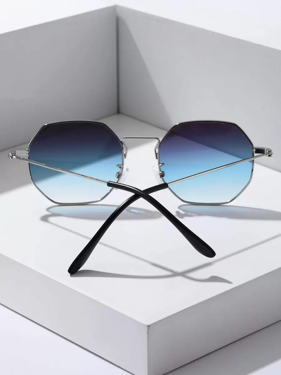 Men's Geometric Frame Sunglasses