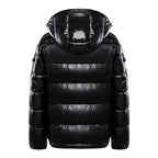 Men's Glossy Quilted Hooded Jacket