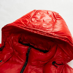 Men's Glossy Quilted Hooded Jacket