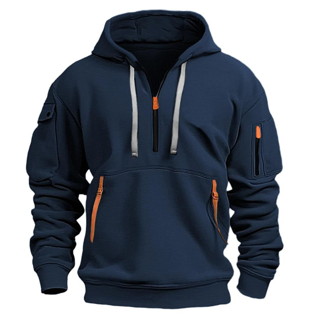 Men's Half-Zip Hooded Sweatshirt
