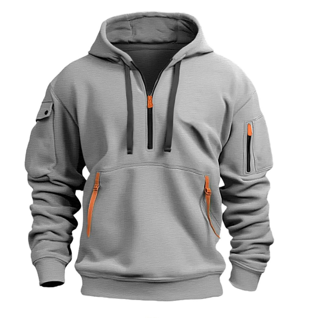 Men's Half-Zip Hooded Sweatshirt