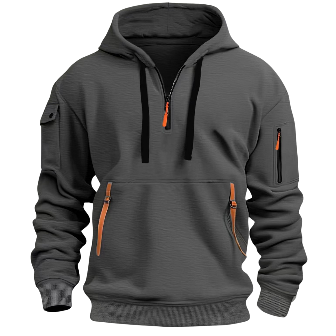 Men's Half-Zip Hooded Sweatshirt
