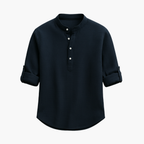 Men's Henley Shirt and Pleated Shorts Set