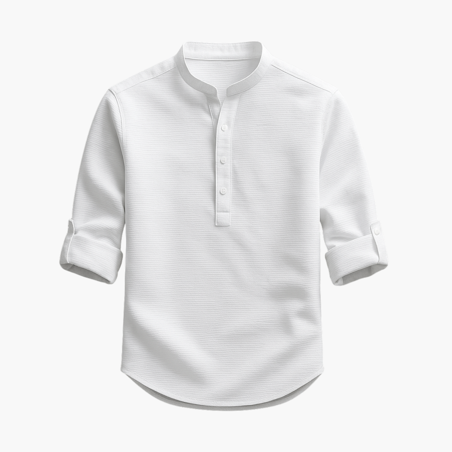 Men's Henley Shirt and Pleated Shorts Set