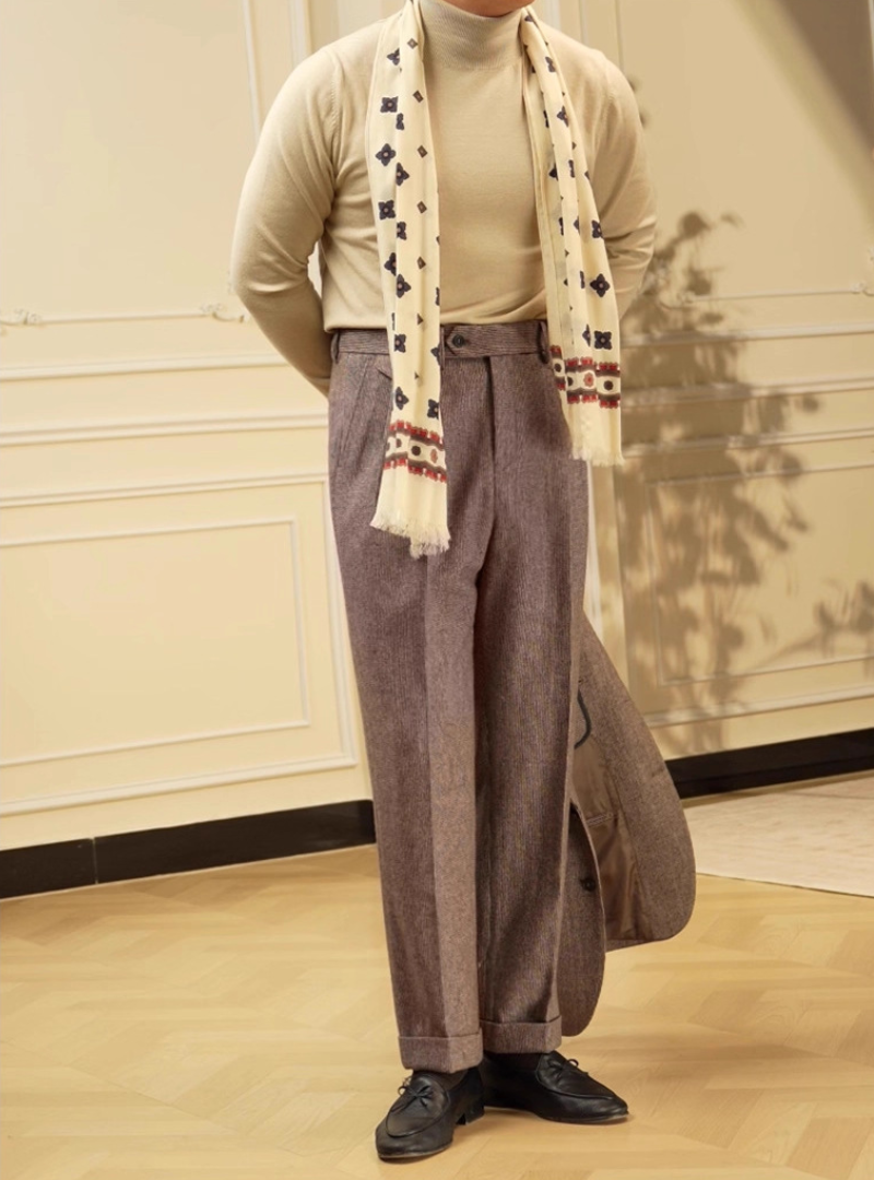 Men's Pleated Trousers