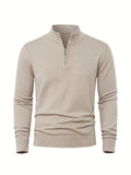 Men's High Collar Quarter-Zip Sweater