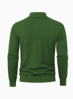 Men's High Collar Quarter-Zip Sweater
