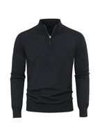 Men's High Collar Quarter-Zip Sweater