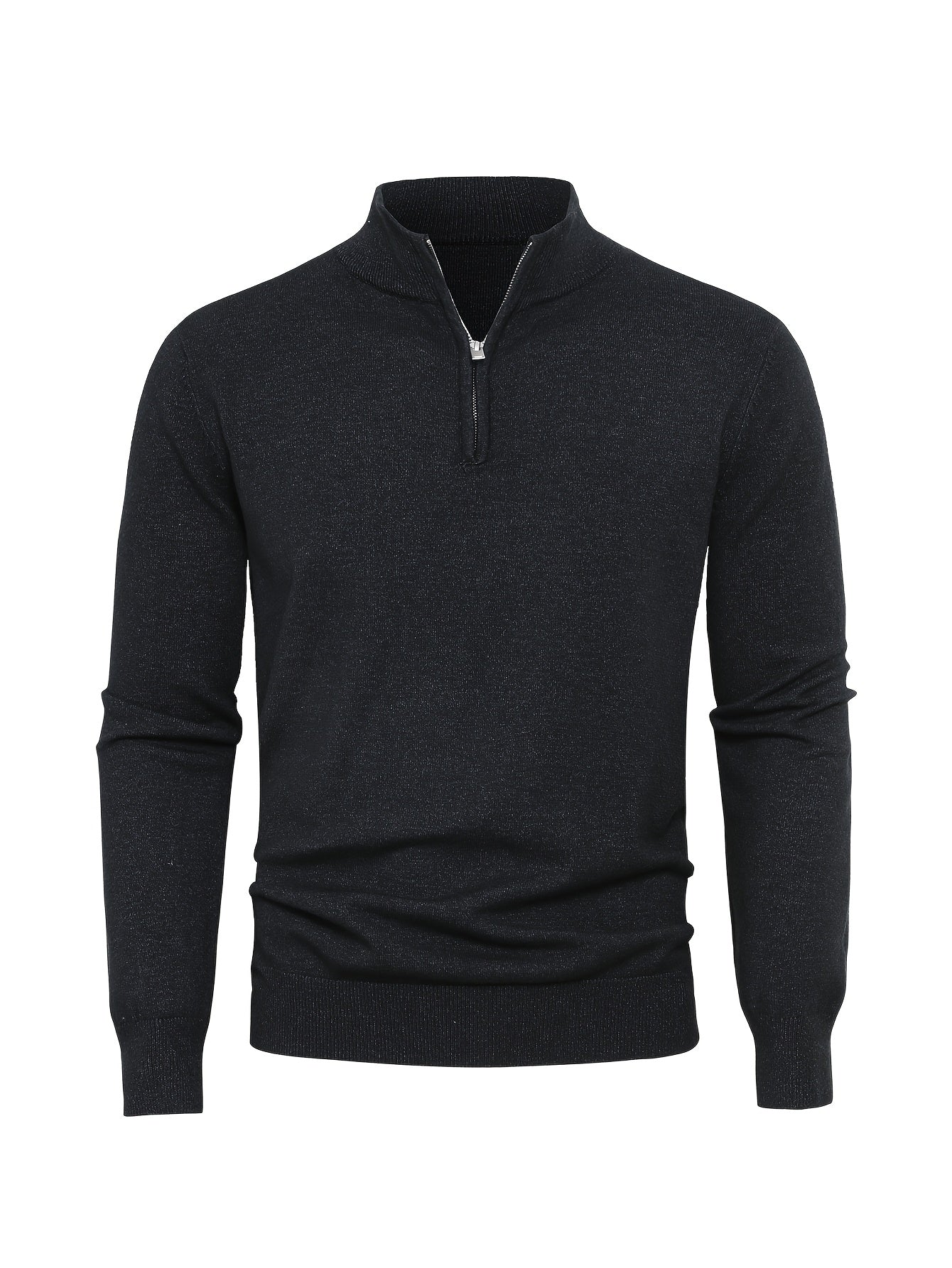 Men's High Collar Quarter-Zip Sweater