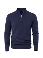 Men's High Collar Quarter-Zip Sweater