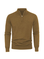 Men's High Collar Quarter-Zip Sweater