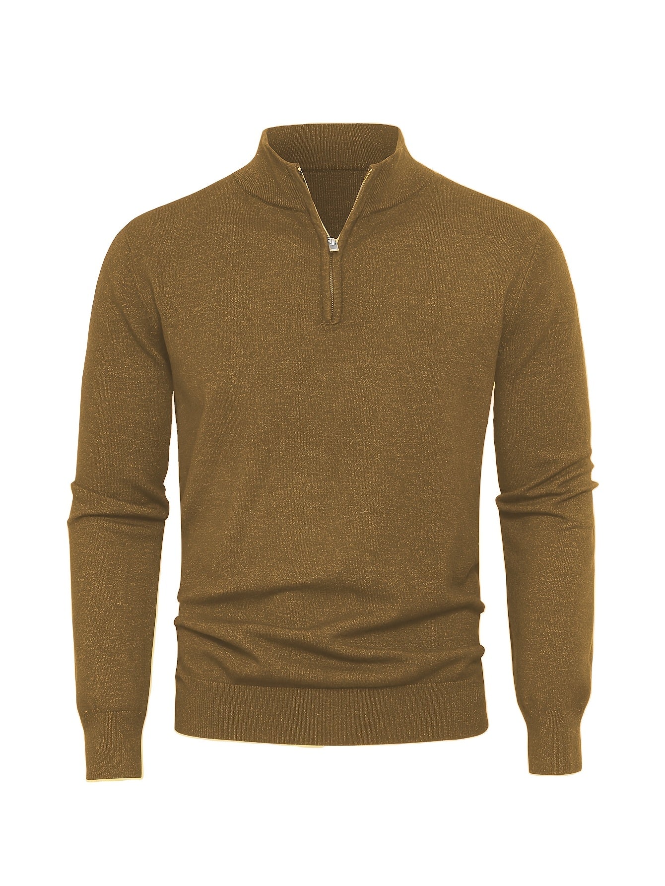 Men's High Collar Quarter-Zip Sweater