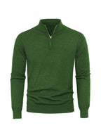 Men's High Collar Quarter-Zip Sweater