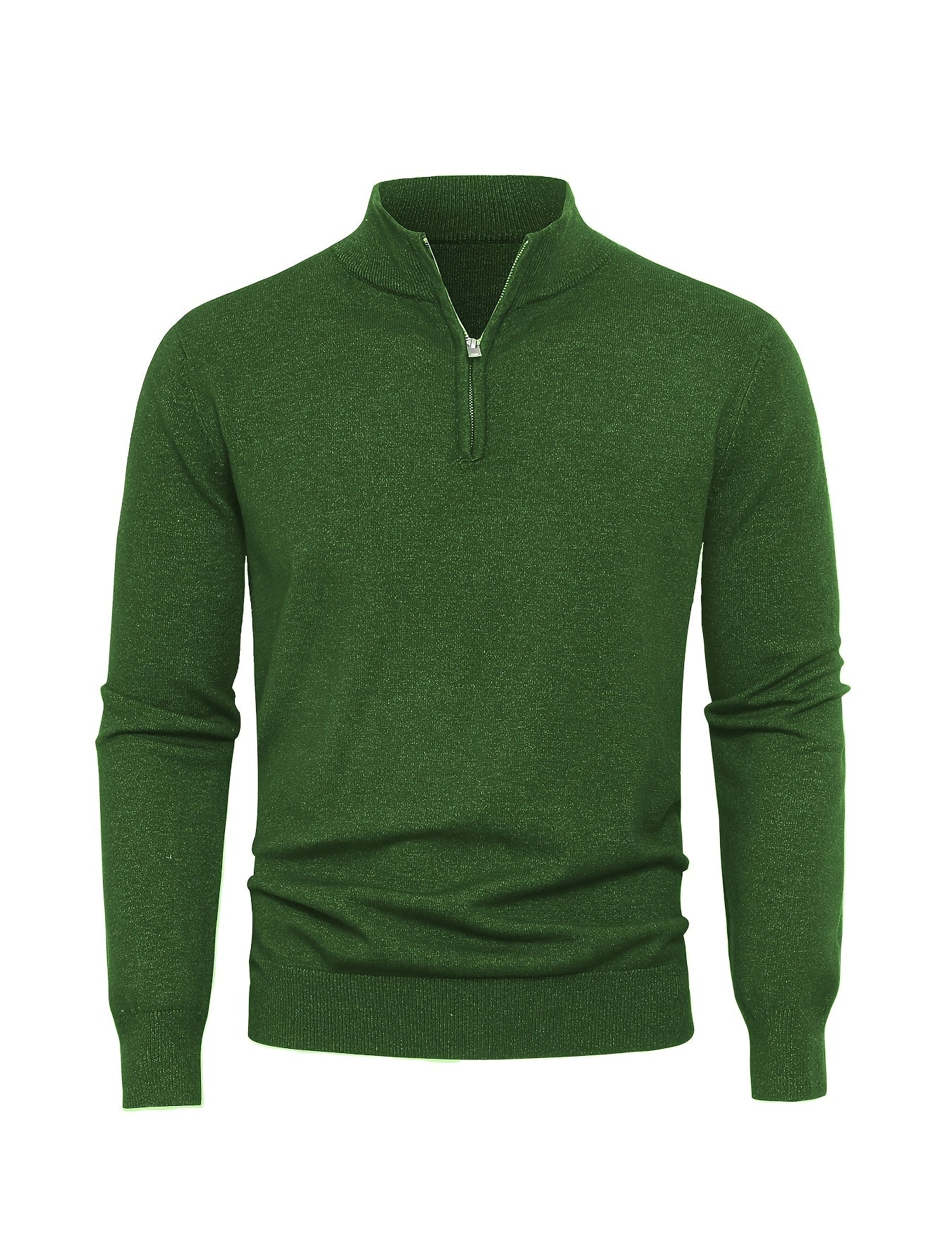 Men's High Collar Quarter-Zip Sweater