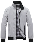 Men's High Collar Zip-Up Jacket