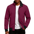 Men's High Collar Zip-Up Jacket