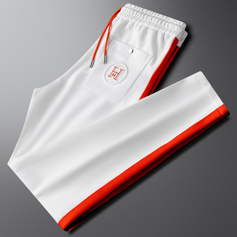 Men's High Collar Zip-Up Pants Set