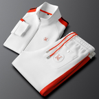 Men's High Collar Zip-Up Pants Set