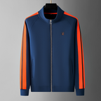 Men's High Collar Zip-Up Pants Set