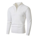 Men's High Collar Zip-Up Sweater