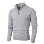 Men's High Collar Zip-Up Sweater