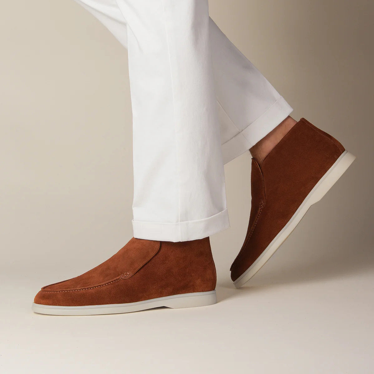 Men's High-Cut Moc Toe Loafers