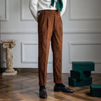 Men's High-Rise Pleated Pants