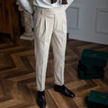 Men's High-Rise Pleated Pants