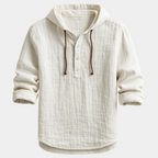 Men's Hooded Button-Up Shirt