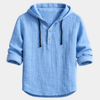 Men's Hooded Henley Shirt
