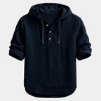 Men's Hooded Henley Shirt