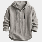 Men's Hooded Henley Shirt